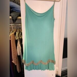 Cocktail vintage aqua dress